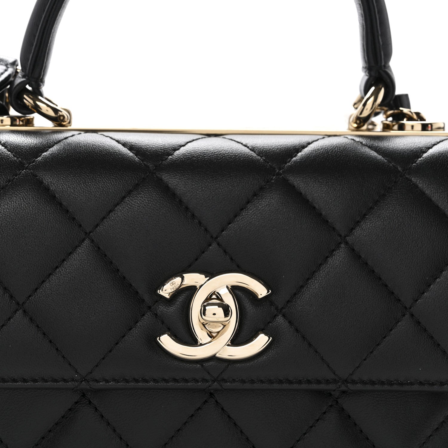 Chanel Lambskin Quilted Mini Trendy CC Dual Handle Flap Bag Black 8 of 11