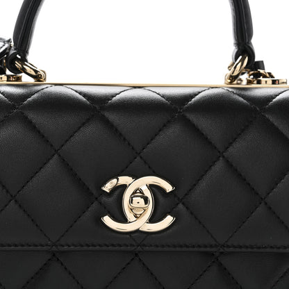 Chanel Lambskin Quilted Mini Trendy CC Dual Handle Flap Bag Black 8 of 11