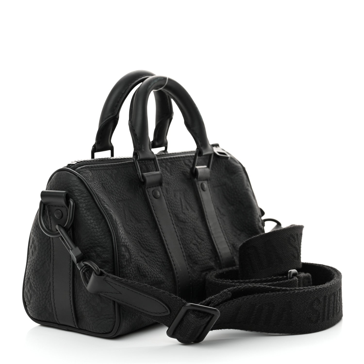 Louis Vuitton Monogram Taurillon Keepall Bandouliere 25 Black 3 of 12
