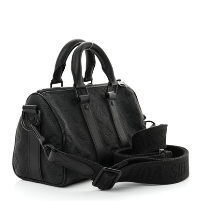Louis Vuitton Monogram Taurillon Keepall Bandouliere 25 Black 3 of 12