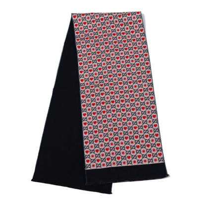 Gucci Wool Cotton GG Monogram MHerry Scarf Violet Pink 2 of 4