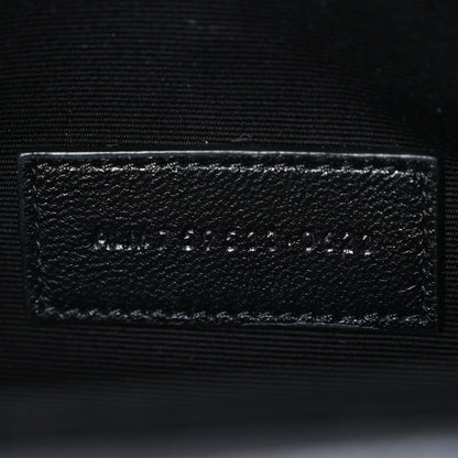 Saint Laurent Lambskin Matelasse Chevron Monogram Cassandre Flap Pouch Navy 7 of 8