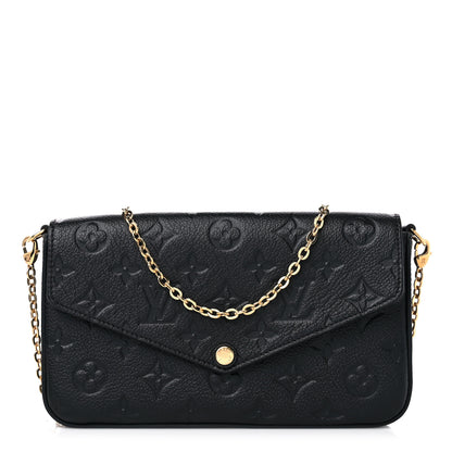 Louis Vuitton Empreinte Pochette Felicie Chain Wallet Black 3 of 11