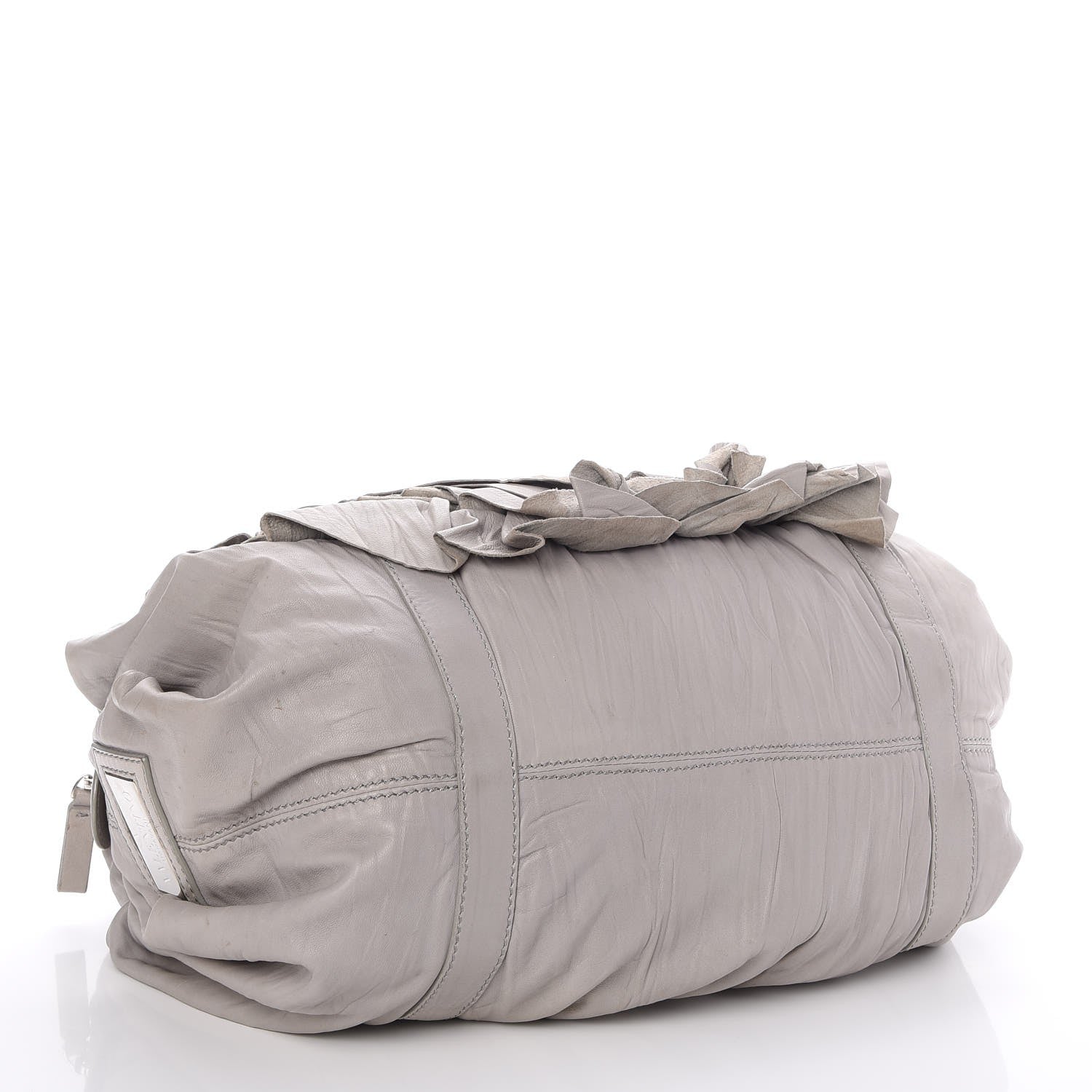 Valentino Garavani Lambskin Petale Tote Light Grey 4 of 9