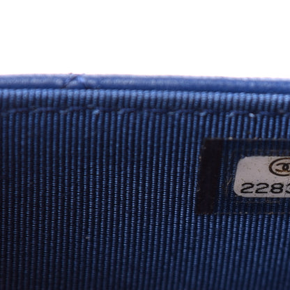 Chanel Lambskin Quilted Elegant CC Wallet On Chain WOC Blue Black 8 of 12