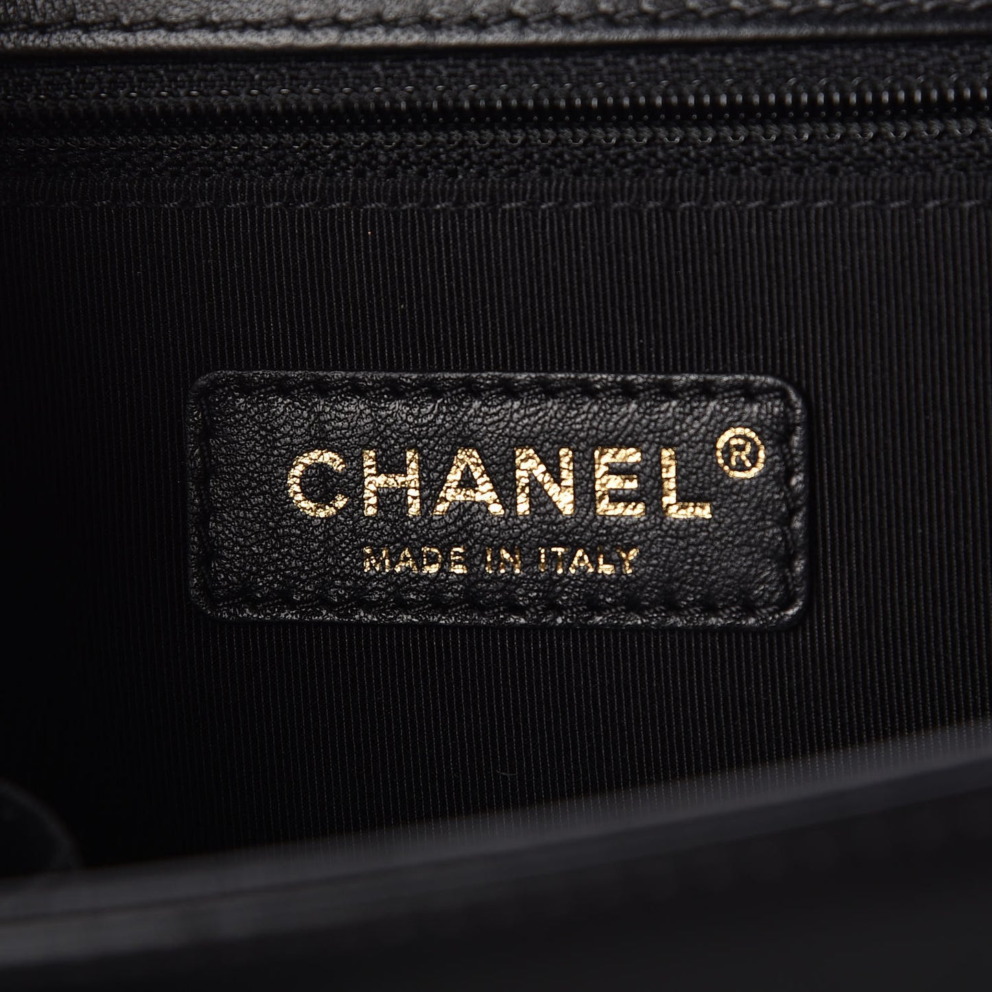 Lambskin Quilted Large Boy Flap Black