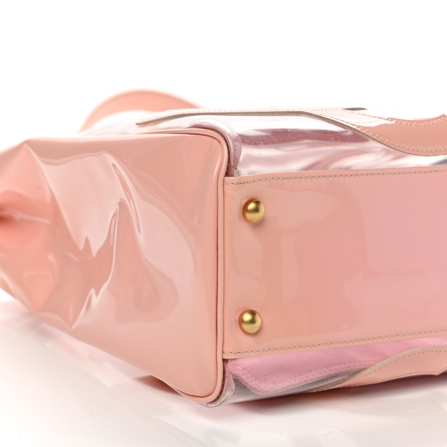 Vinyl Patent CC Logo Beach Tote Pink