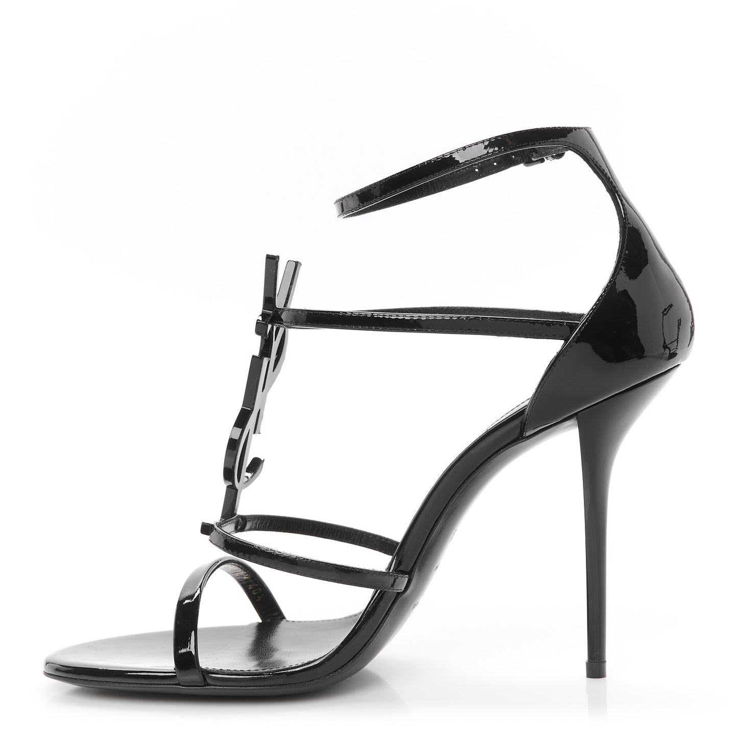 Patent Cassandra 100 Ankle Strap Sandals 40.5 Black
