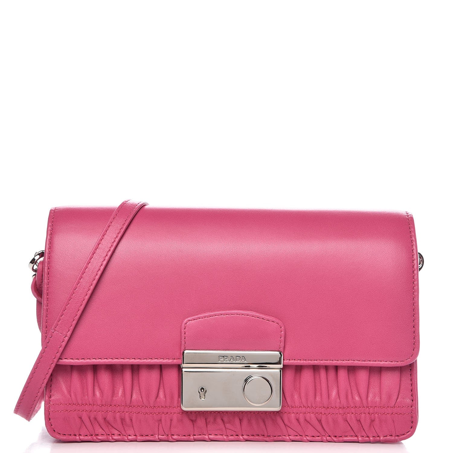 Prada Nappa Gaufre Mini Flap Begonia 1 of 7