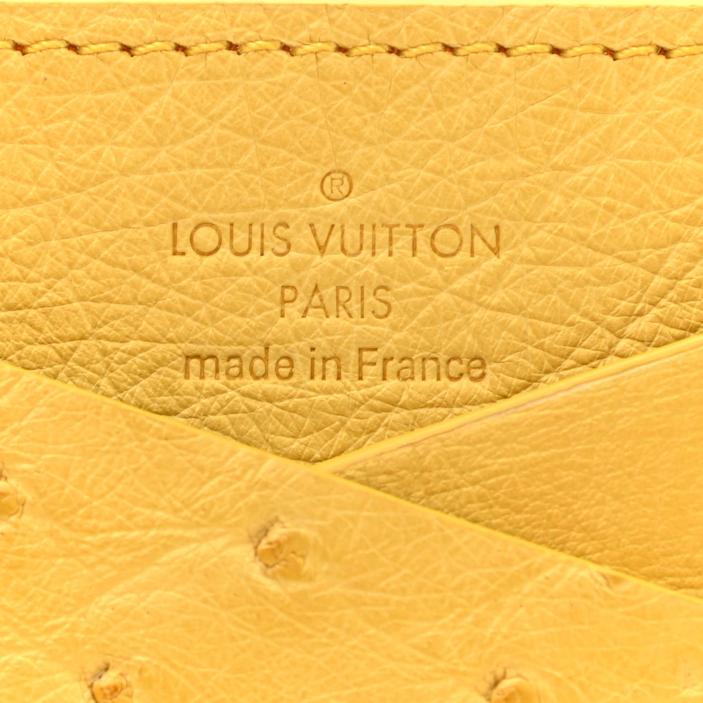 Ostrich Card Holder Yellow