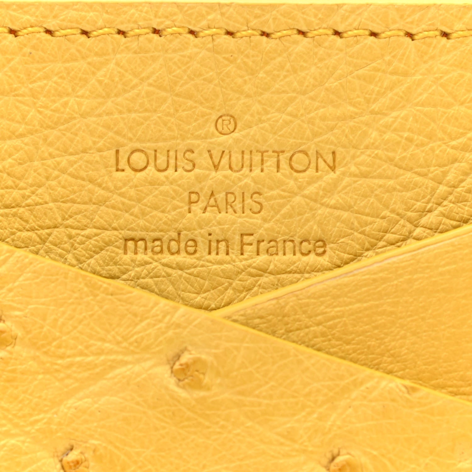 Louis Vuitton Ostrich Card Holder Yellow 6 of 7