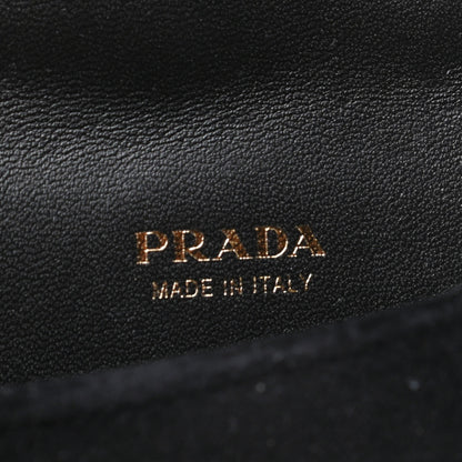 Prada Velvet City Calfskin Micro Cahier Bag Black Alloro 6 of 10