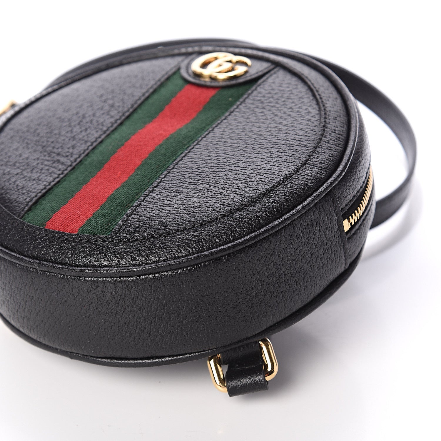 Gucci Grained Calfskin Web Mini Ophidia Round Backpack Black 8 of 8