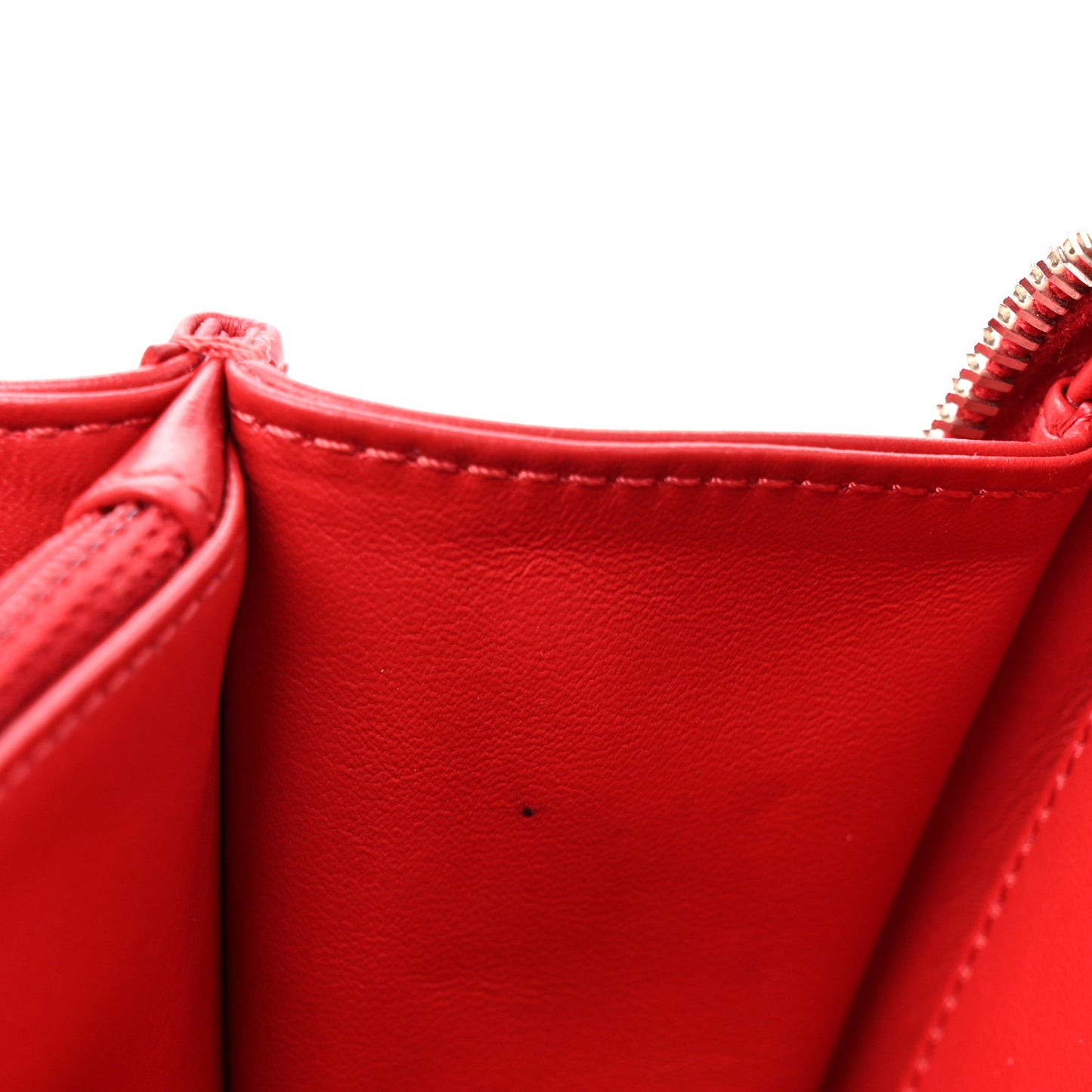 Lambskin Quilted Medium CC Filigree Vanity Case Dark Red