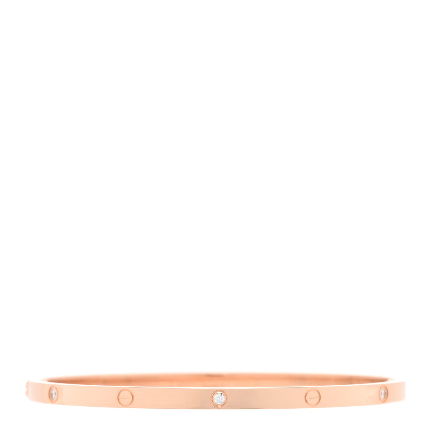 18K Pink Gold 6 Diamond Small LOVE Bracelet 18