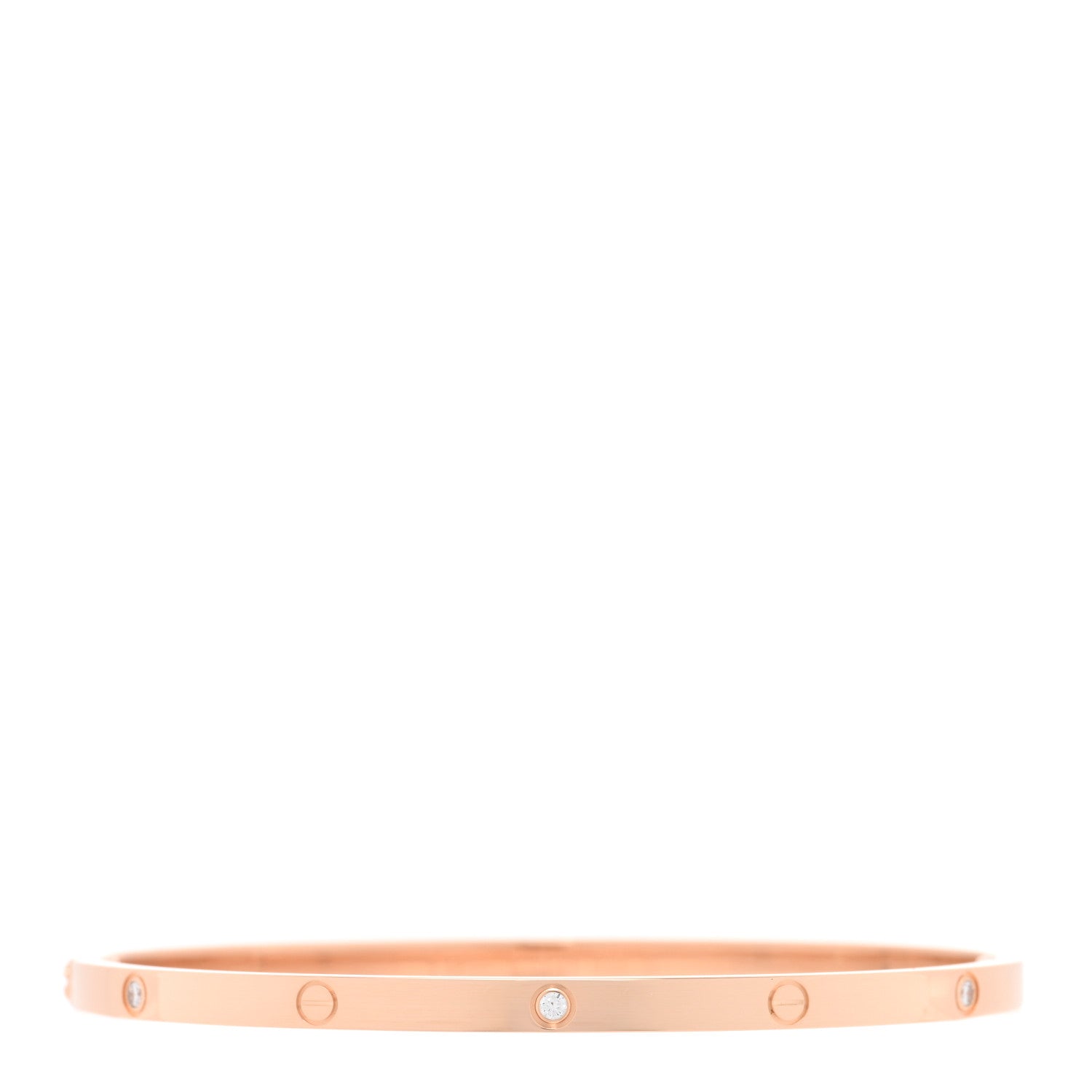 Cartier 18K Pink Gold 6 Diamond Small LOVE Bracelet 18 2 of 6