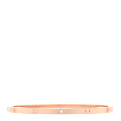 Cartier 18K Pink Gold 6 Diamond Small LOVE Bracelet 18 2 of 6