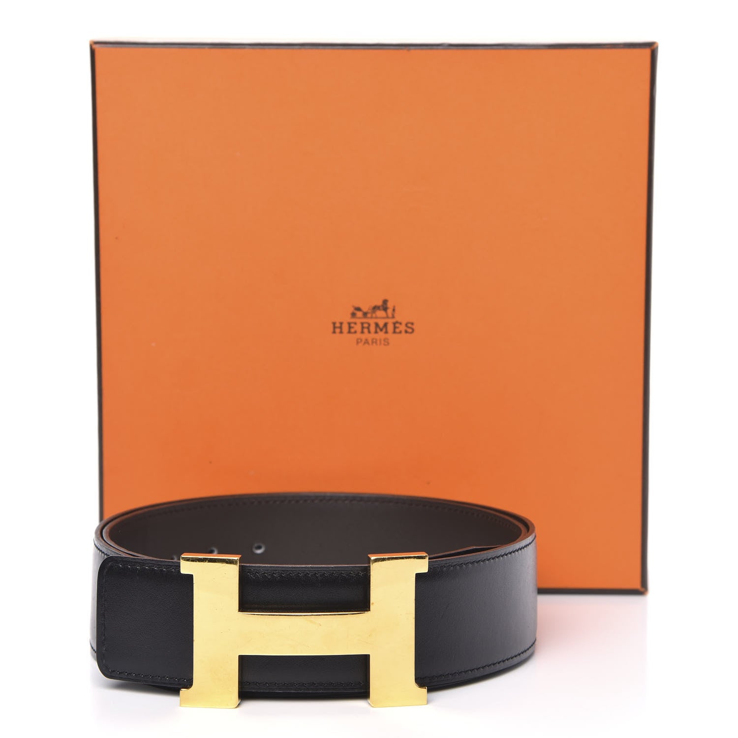 Hermes Box Chamonix 42mm Constance Belt 95 Black Chocolate 6 of 6