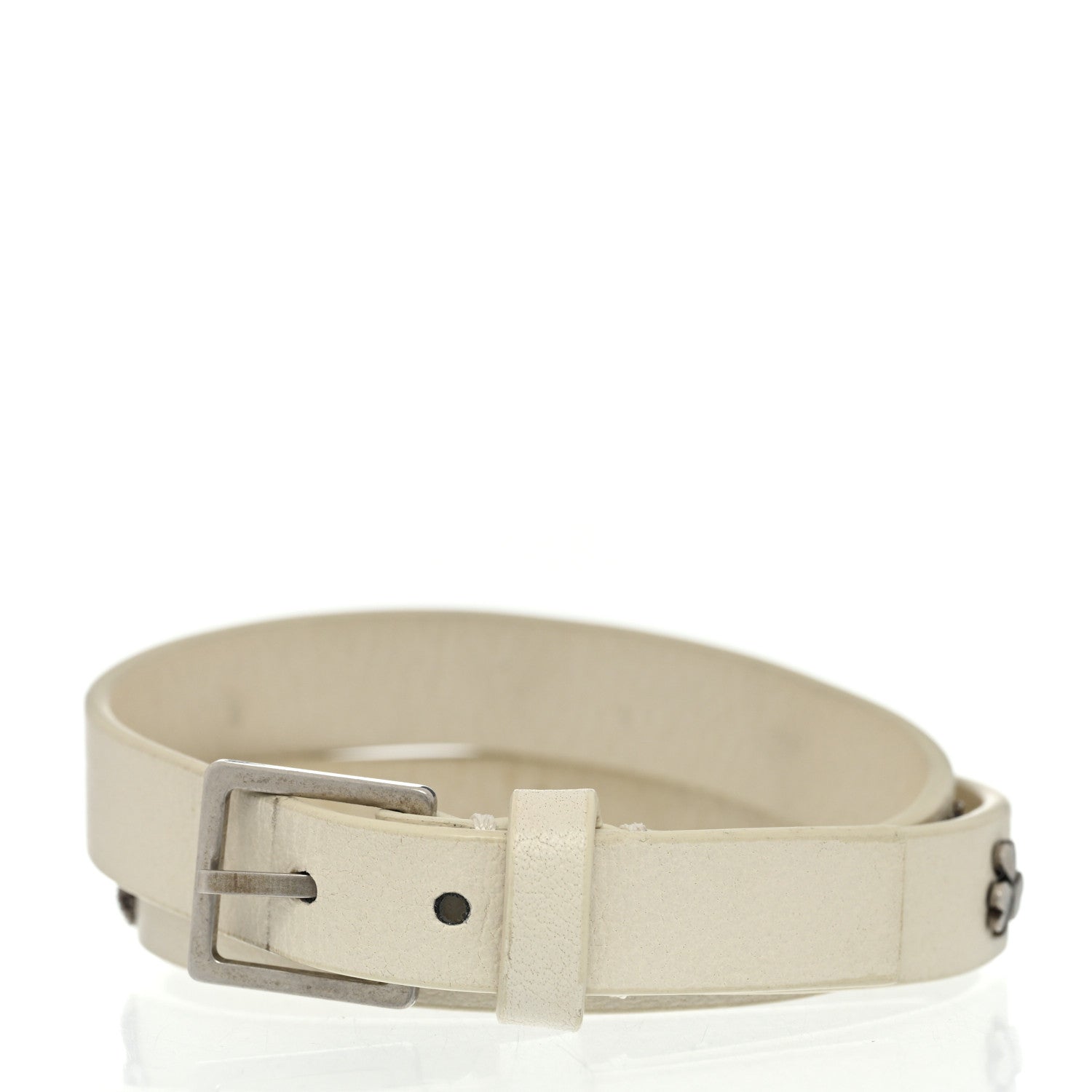 Christian Dior Calfskin Bee Double Bracelet White 3 of 4
