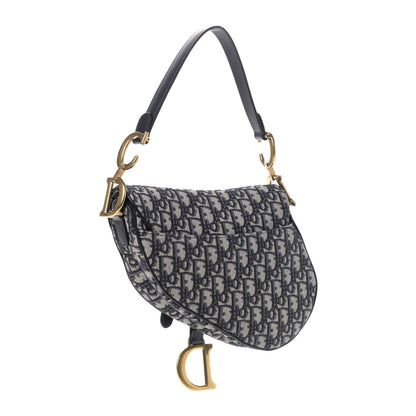 Christian Dior Oblique Saddle Bag Blue 2 of 4