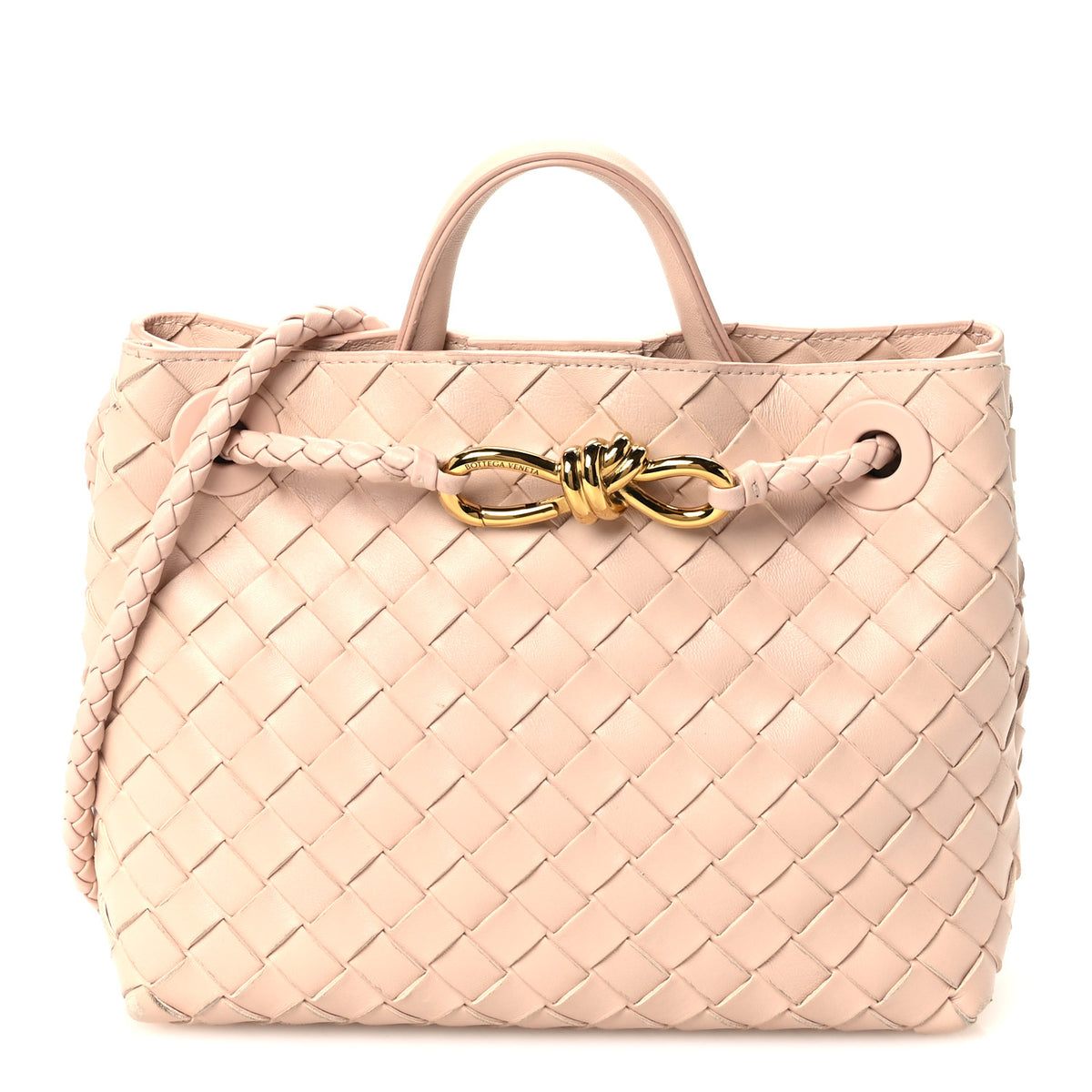 Bottega Veneta Nappa Intrecciato Small Andiamo Shoulder Bag Lotus 1 of 10