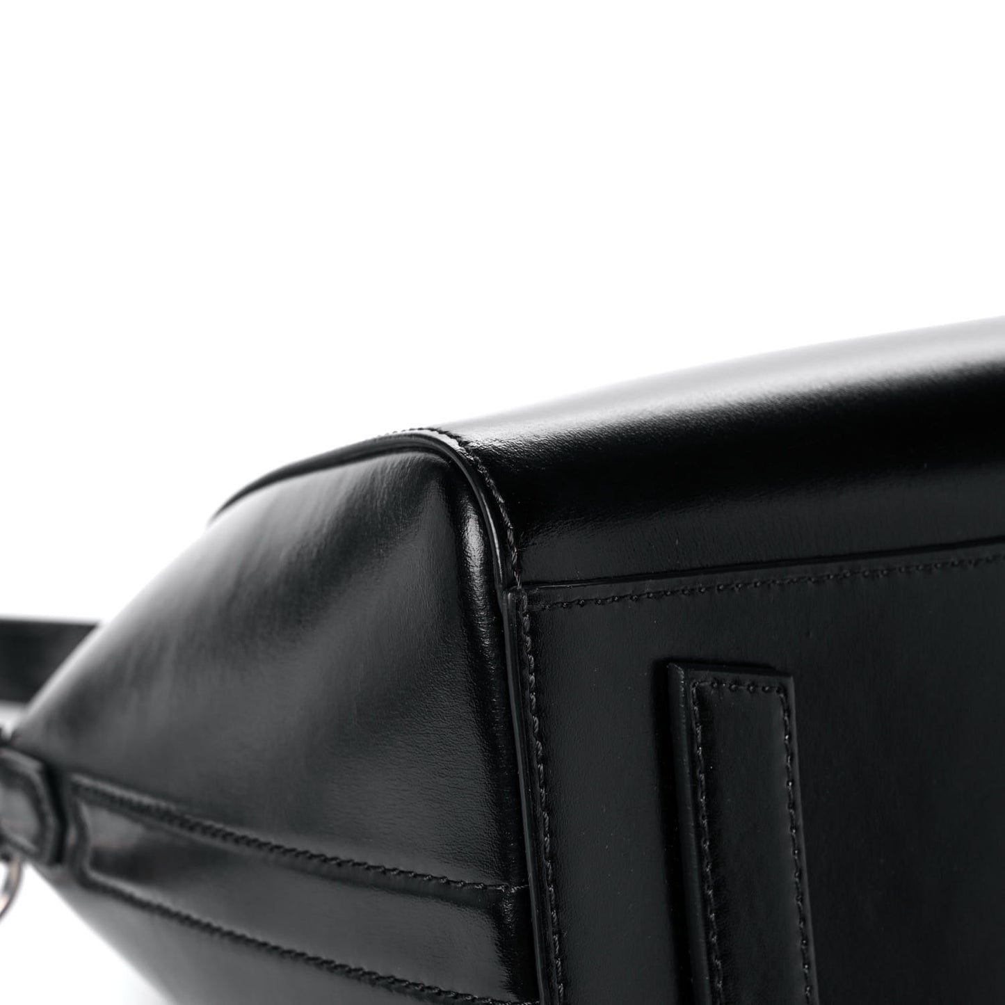 Shiny Lord Calfskin Small Antigona Black