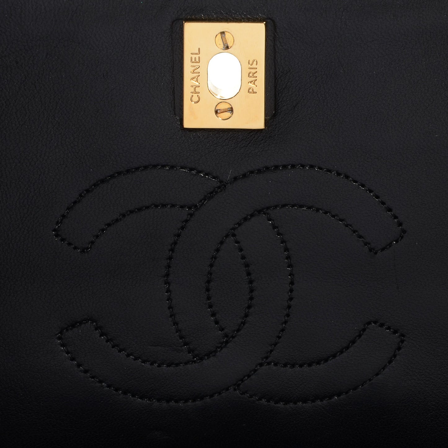 Lambskin Quilted Small Flap Bag Black