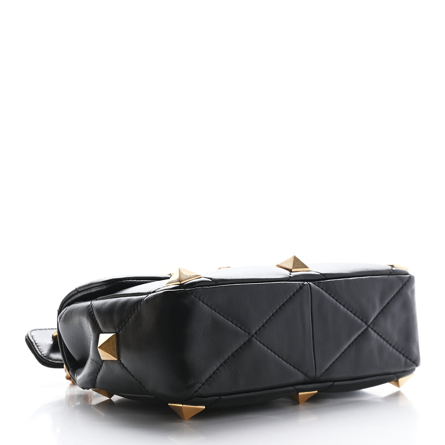 Valentino Garavani Nappa Medium Roman Stud Shoulder Bag Black 4 of 9