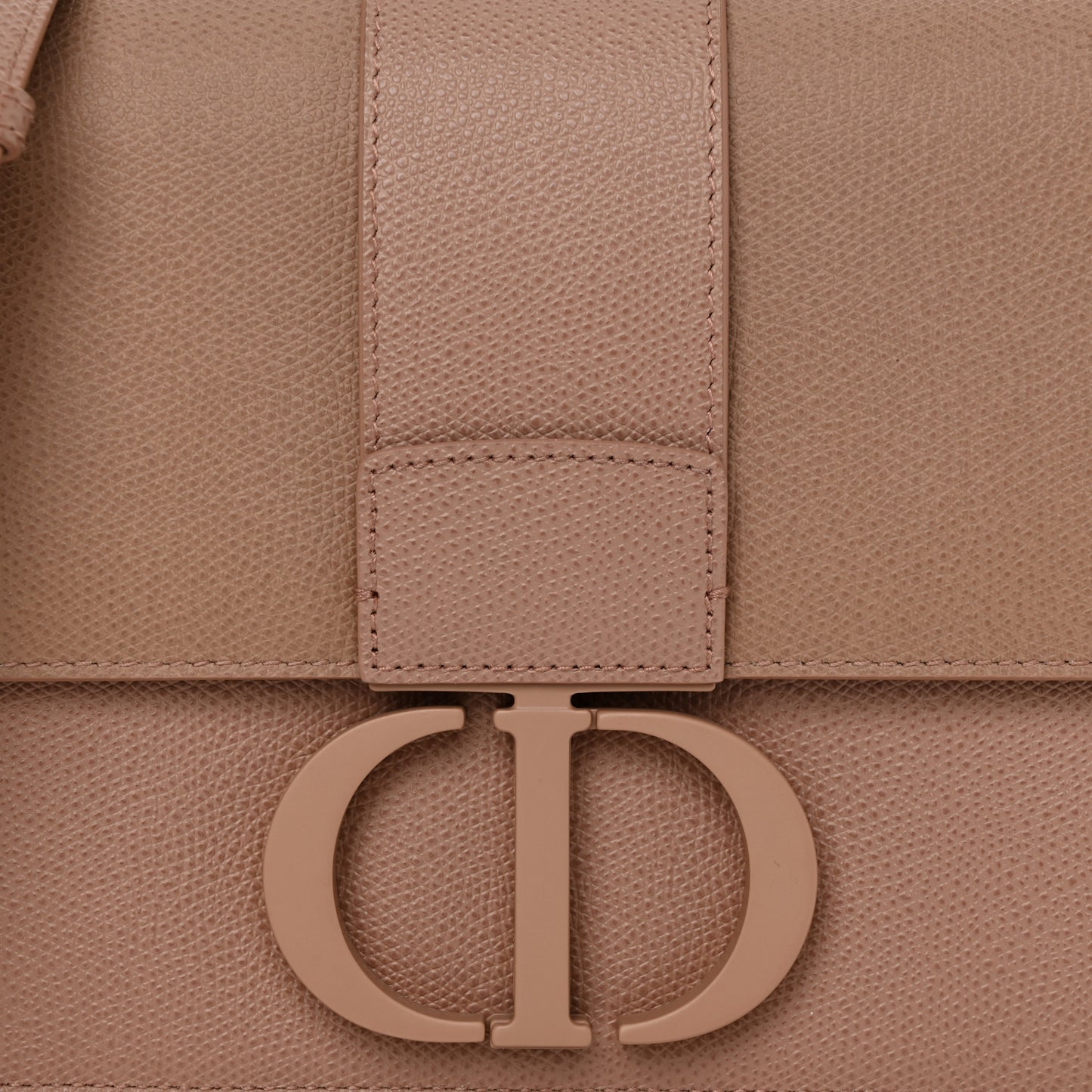 Ultra Matte Grained Calfskin 30 Montaigne Flap Bag Blush