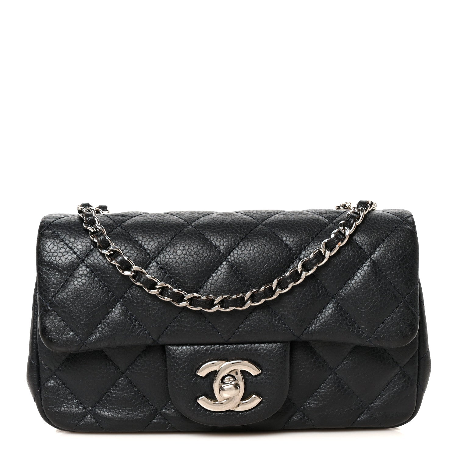 Chanel Caviar Quilted Extra Mini Flap Blue 1 of 11