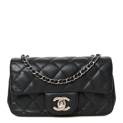 Chanel Caviar Quilted Extra Mini Flap Blue 1 of 11