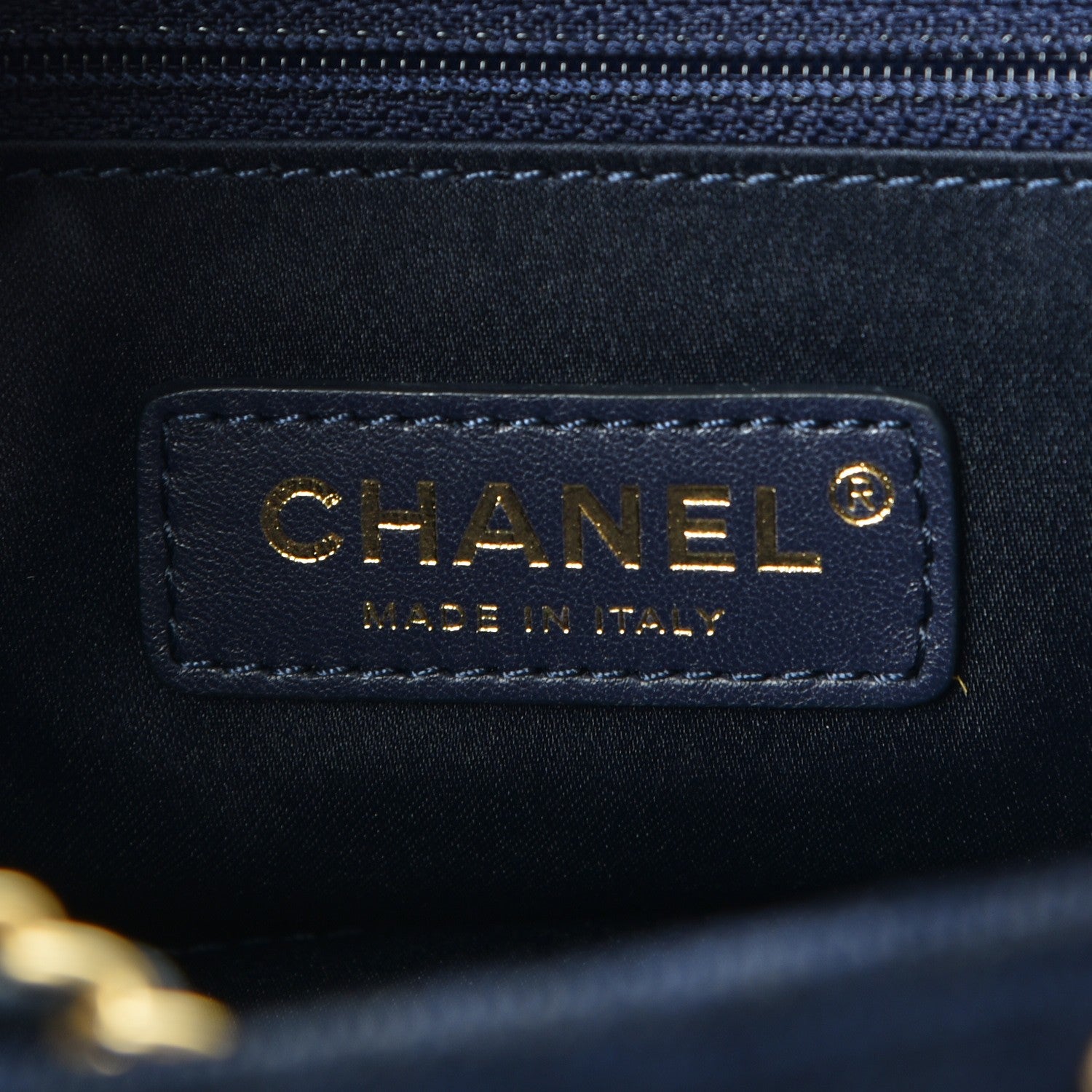 Chanel Wool Velvet Parisian Stroll Backpack Navy 6 of 7