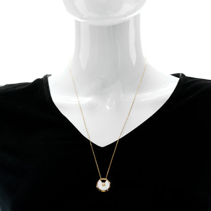 Cartier 18K Yellow Gold Diamond Mother of Pearl SM Amulette de Cartier Pendant Necklace 2 of 5
