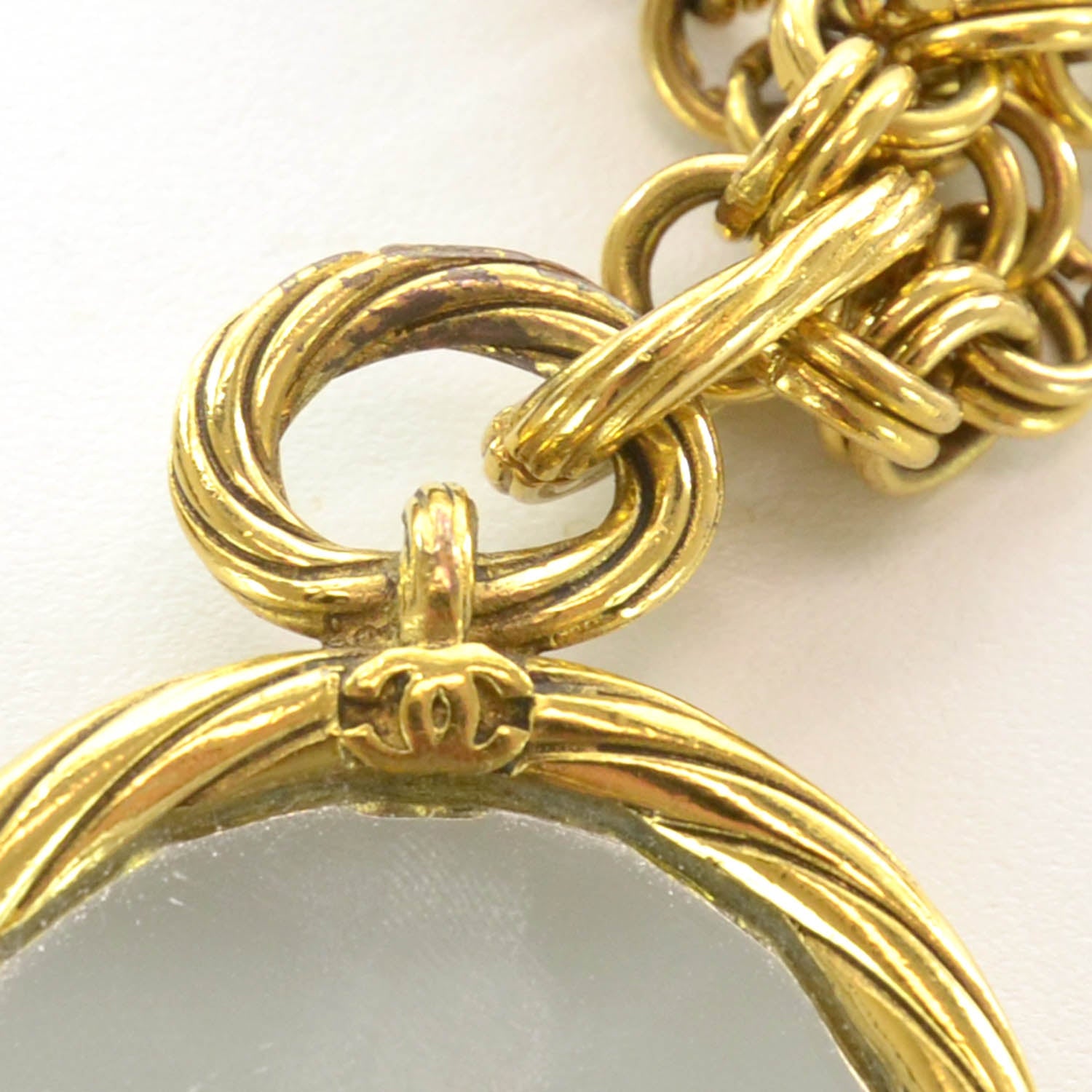 Chanel CC Mirror Long Necklace Gold 5 of 6