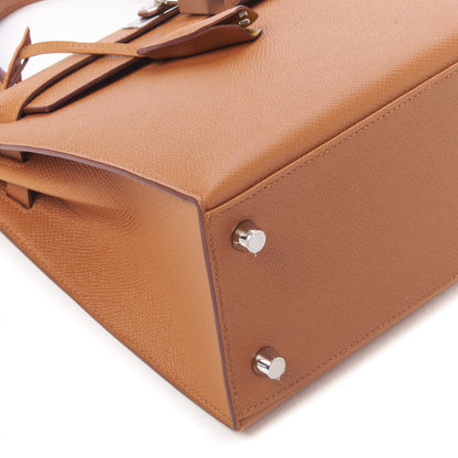 Hermes Epsom Verso Kelly Sellier 25 Caramel Jaune Ambre 8 of 33