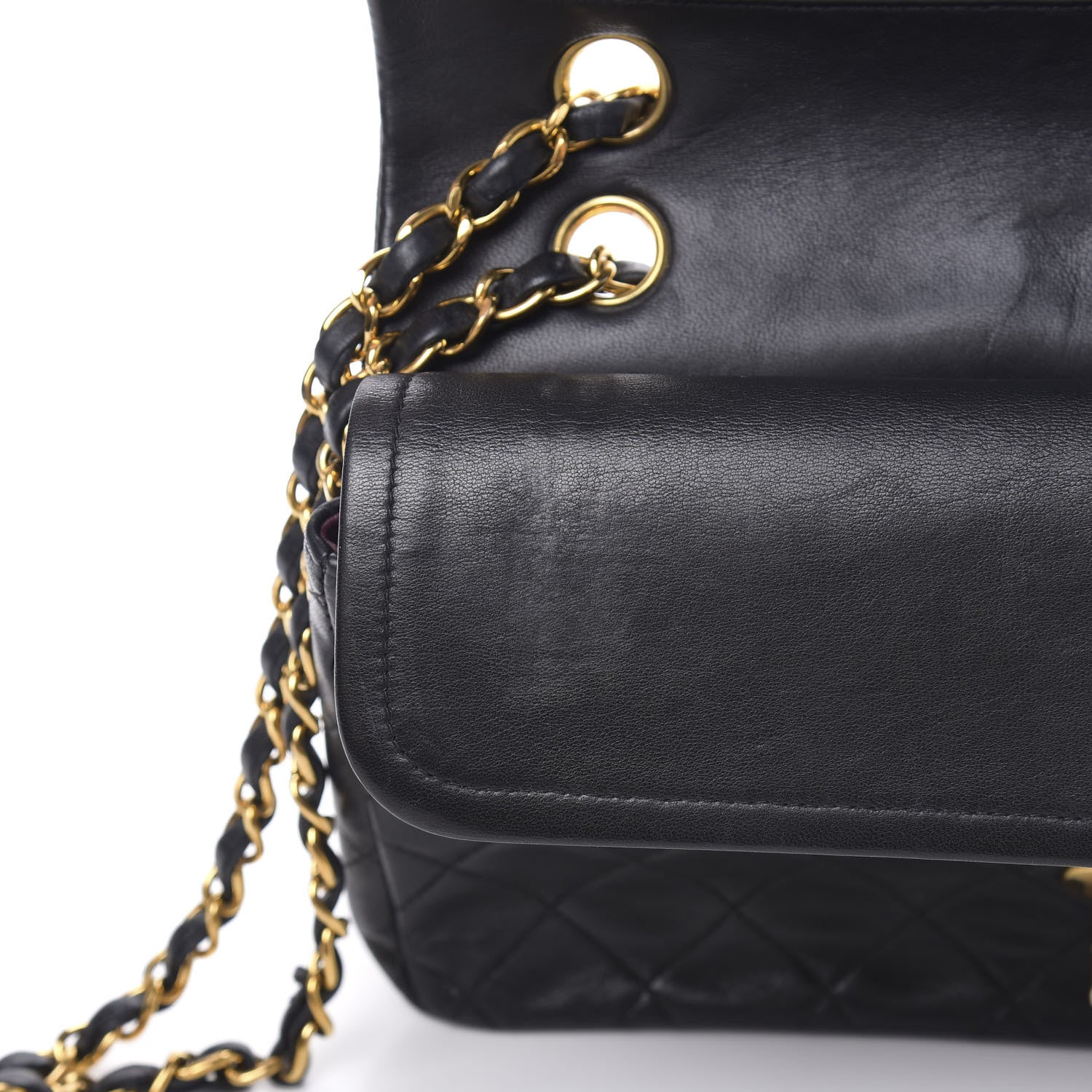 Chanel Lambskin Quilted Medium Double Flap Navy 13 of 19