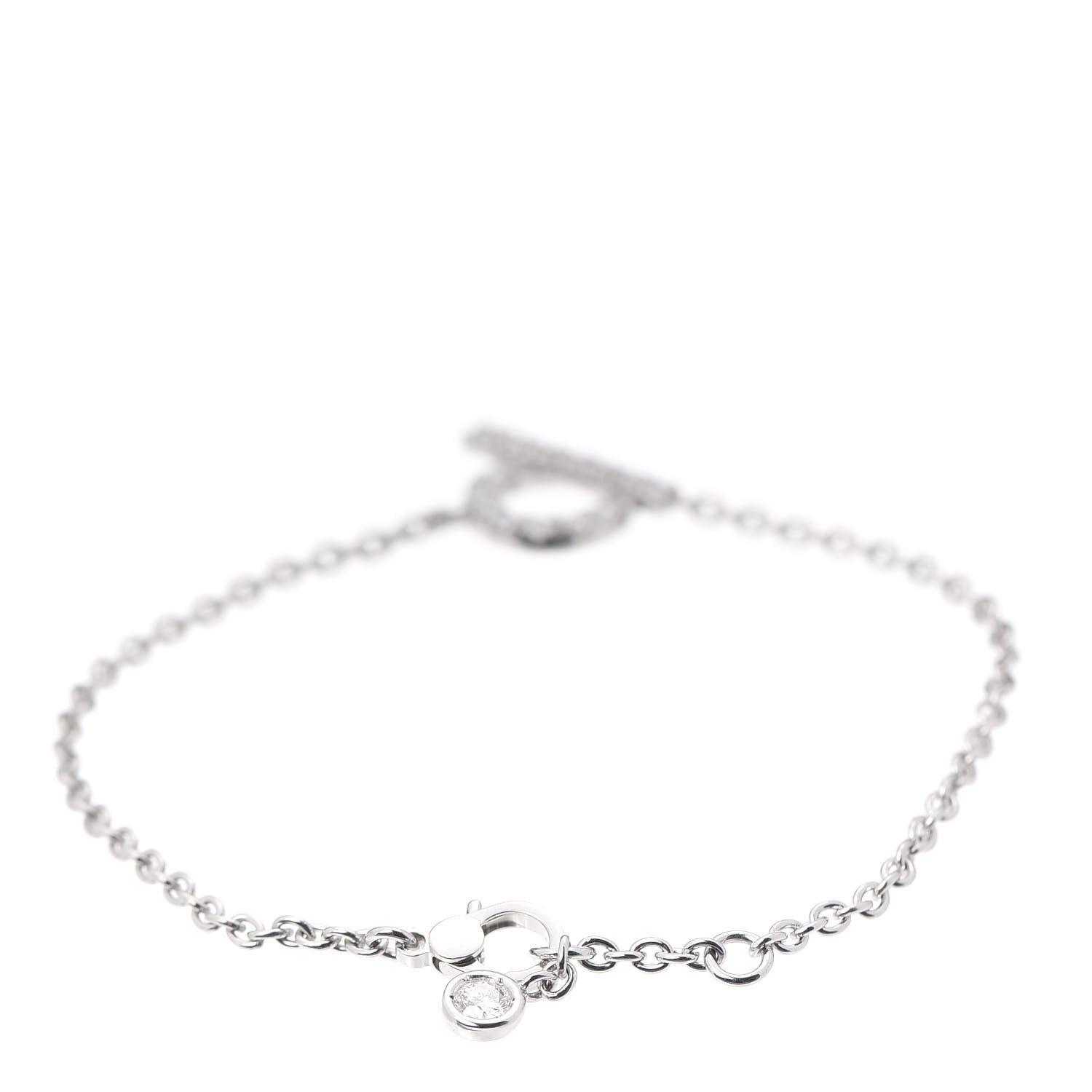 Hermes 18K White Gold Diamond Finesse Bracelet SH 3 of 6