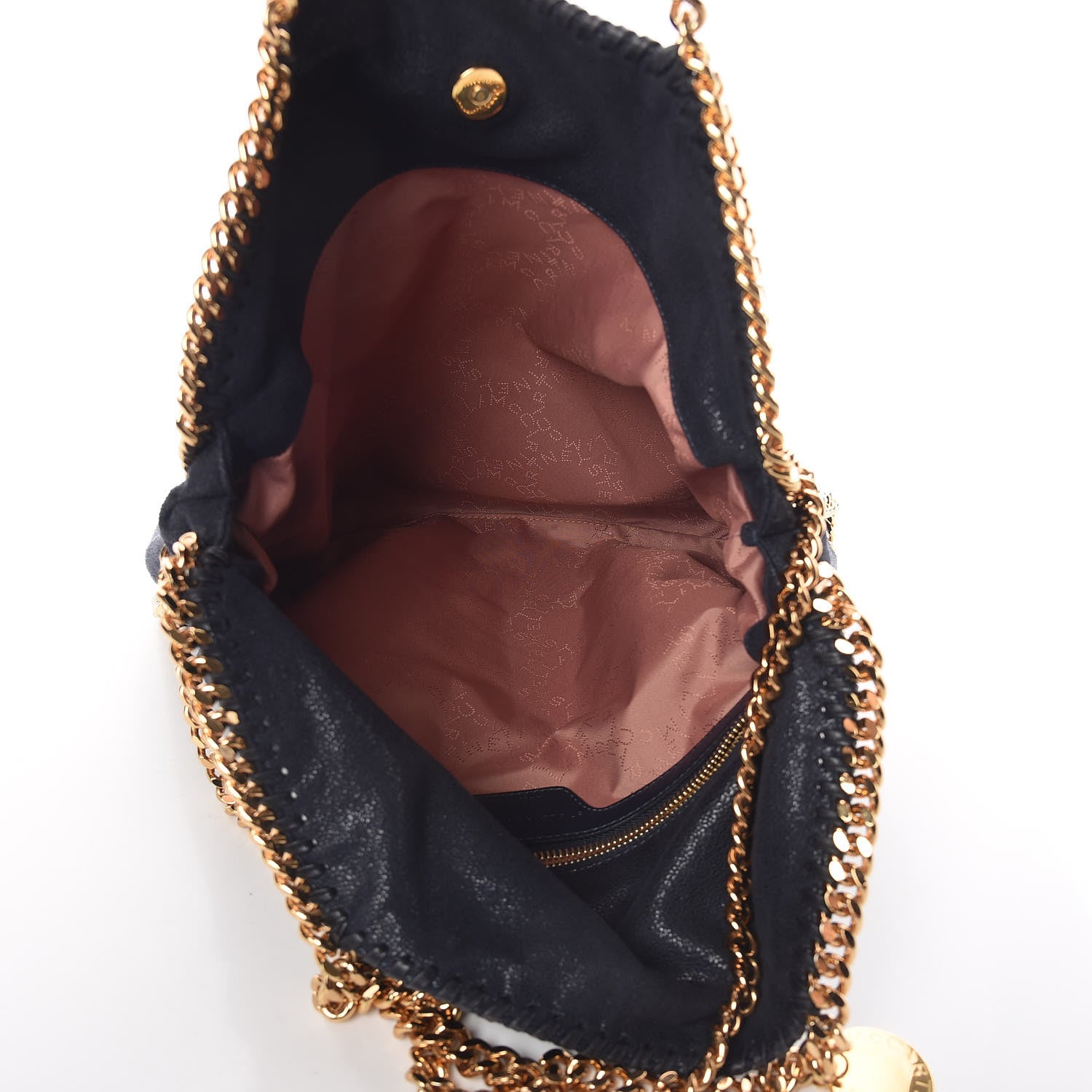 Stella McCartney Shaggy Deer Falabella Fold Over Tote Navy 5 of 9