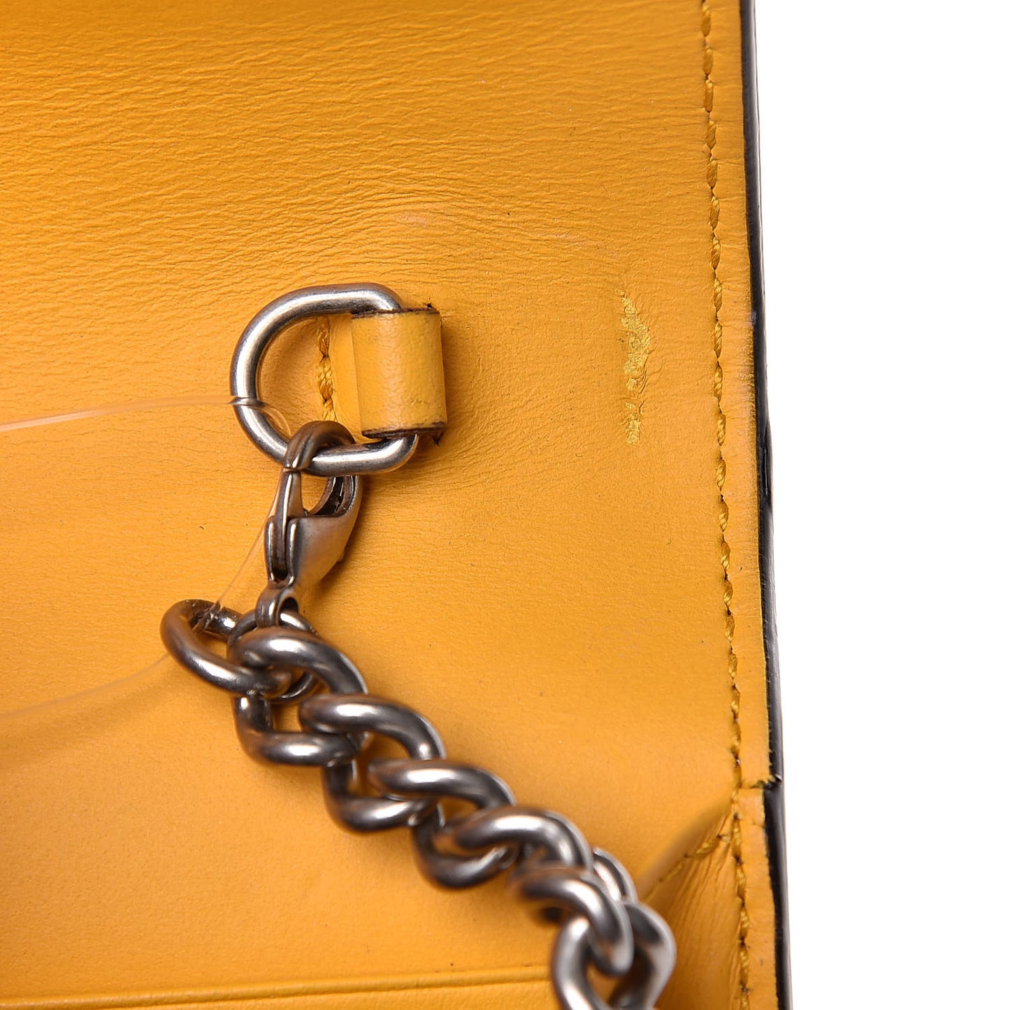GG Supreme Monogram Mini Dionysus Chain Wallet Beige Yellow