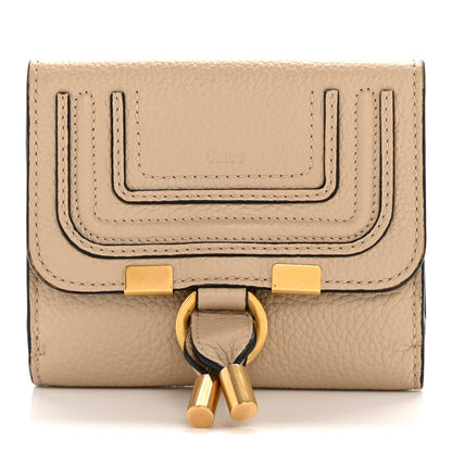 Chloe Grained Calfskin Marcie Square Wallet Root Beige 1 of 12