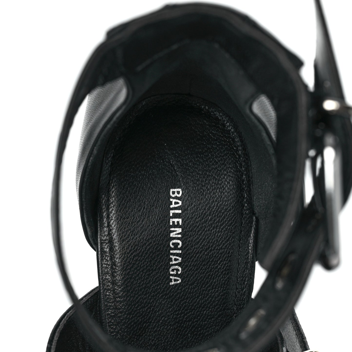 Shiny Kidskin Point Toe Buckle Pumps 38 Black