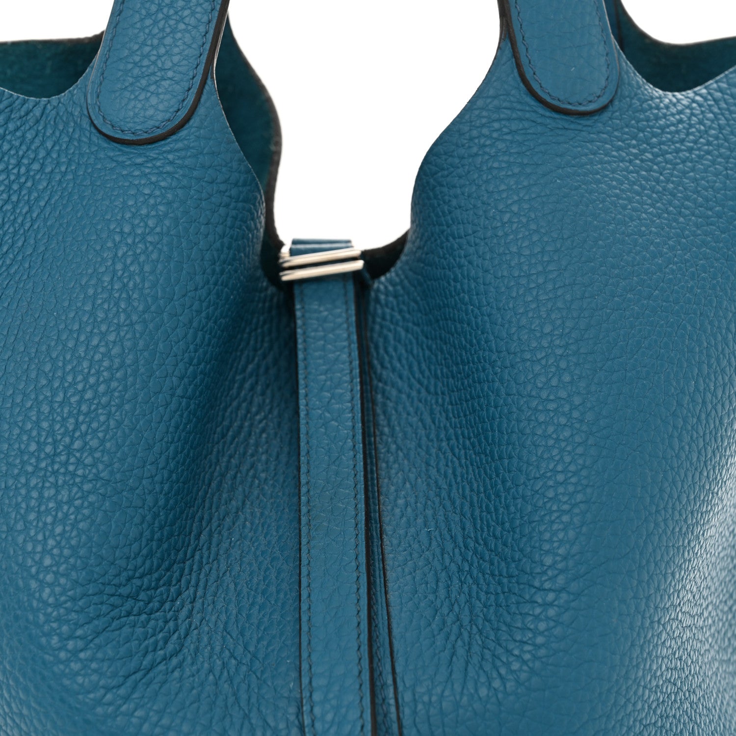 Hermes Taurillon Clemence Picotin Lock 22 MM Bleu Izmir 10 of 11
