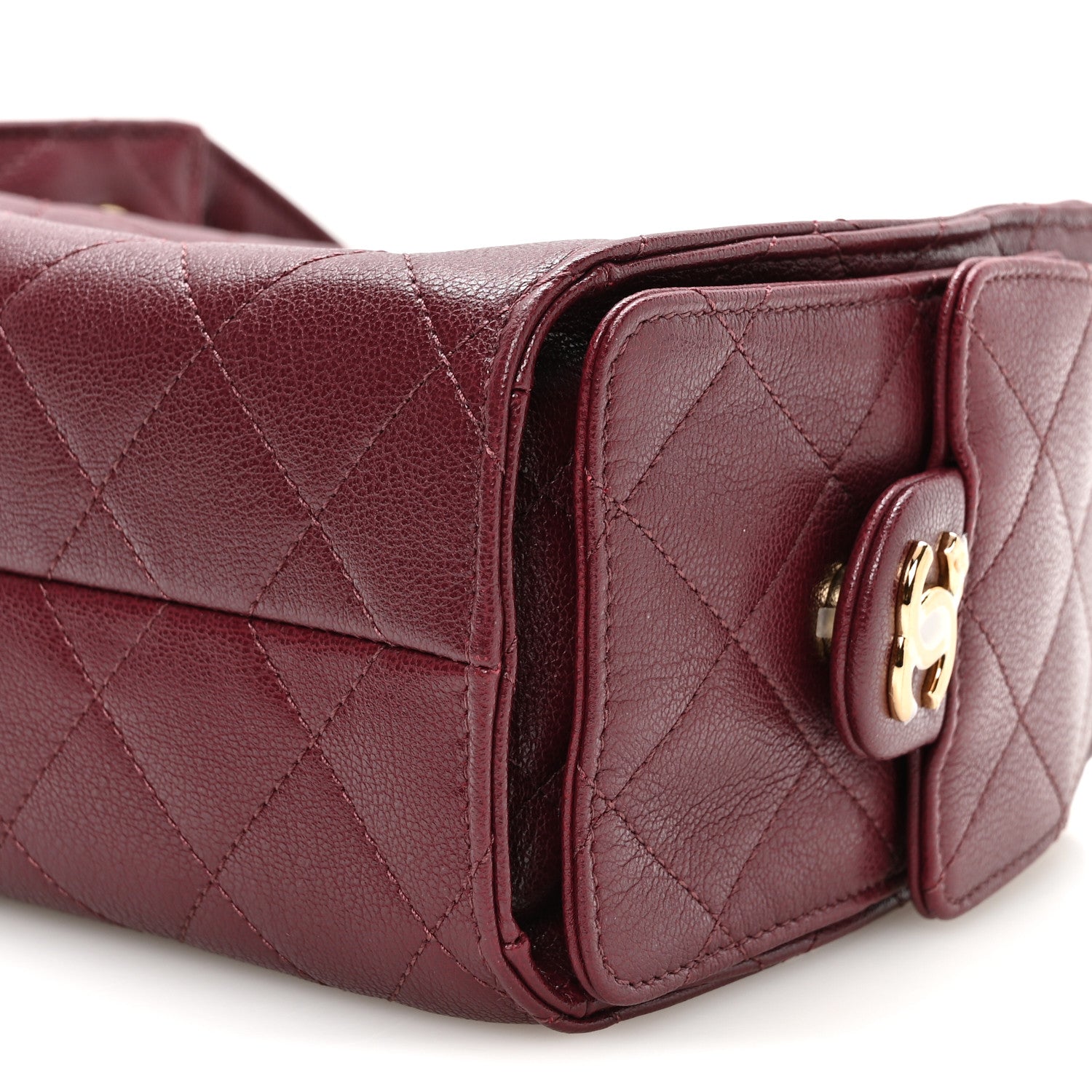 Chanel Goatskin Quilted Small Chanel 25 Handbag Dark Burgundy 10 of 10