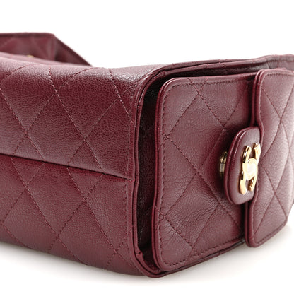 Chanel Goatskin Quilted Small Chanel 25 Handbag Dark Burgundy 10 of 10