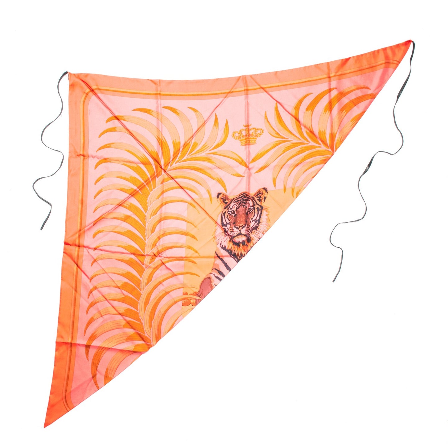 Silk Dip Dye Petit H Tigre Royal Triangle Shawl