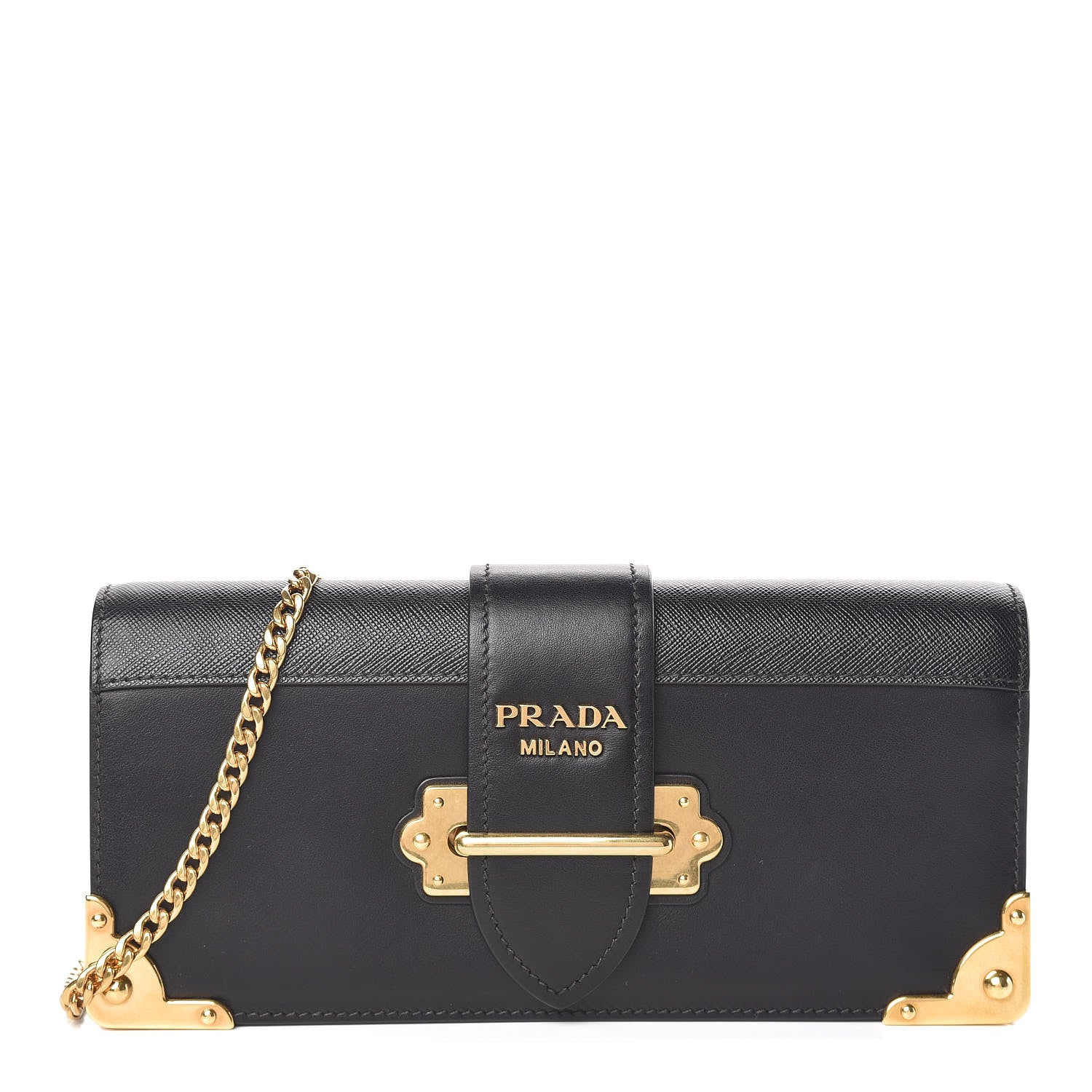 Prada City Calf Cahier Pochette Black 1 of 10