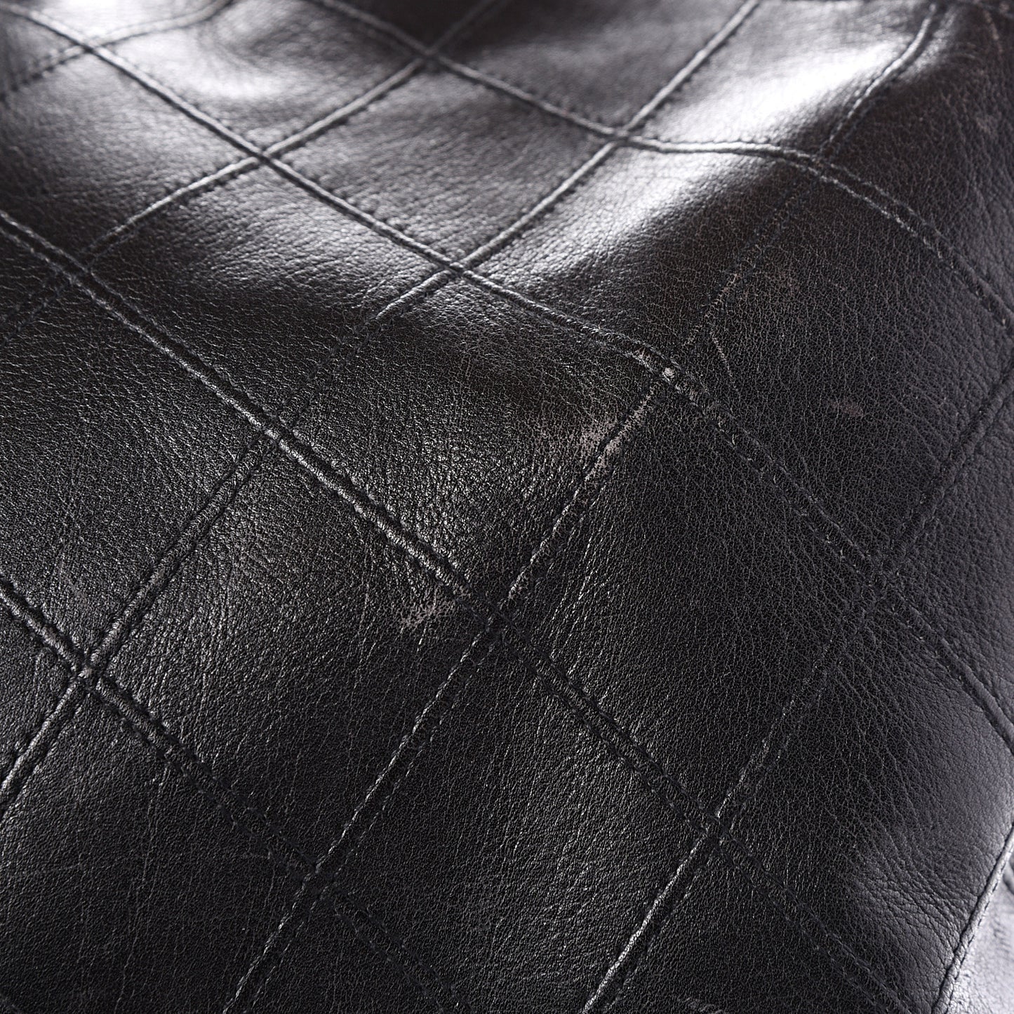 Calfskin Stitched Duffel Bag Black