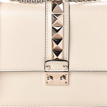 Valentino Garavani Vitello Medium Glam Lock Rockstud Flap Light Ivory 7 of 9