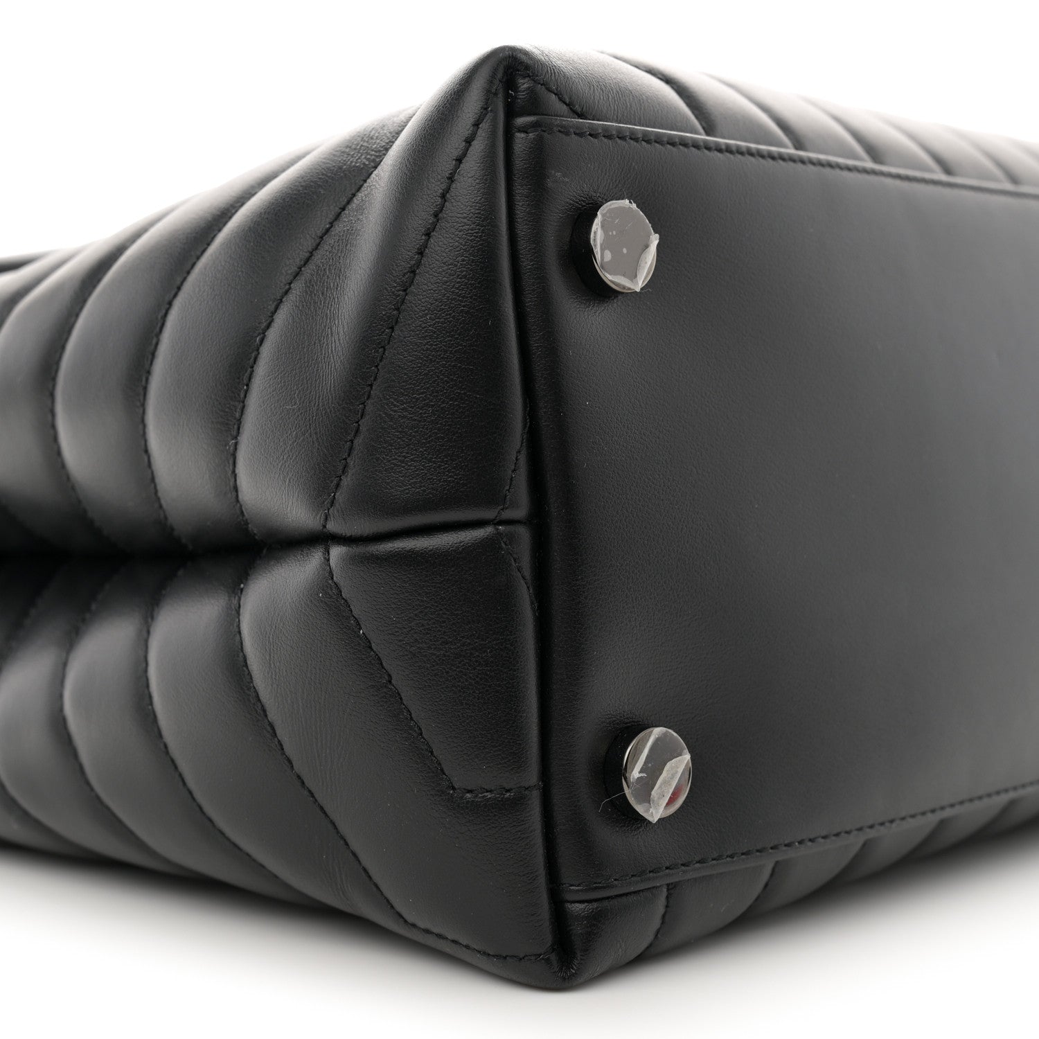 Saint Laurent Calfskin Y Quilted Monogram Monochrome Large Loulou Chain Satchel Black 10 of 12