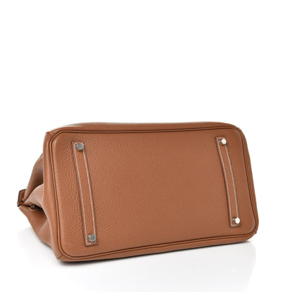 Hermes Taurillon Clemence Birkin 35 Gold 5 of 34